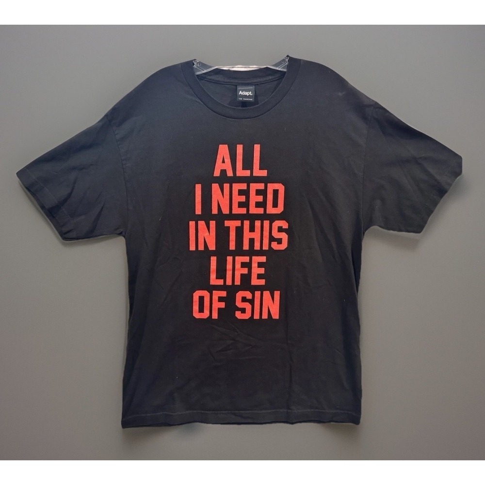 Adapt SF x BEST Jay Z Shirt Sz L Black All I need In This Life of Sin Clyde XX